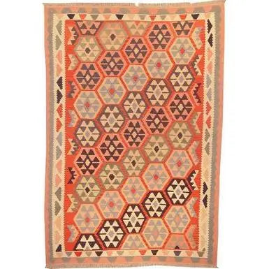 One Of The Kind Ardabil Persian Kilim 9'0" x 5'10"